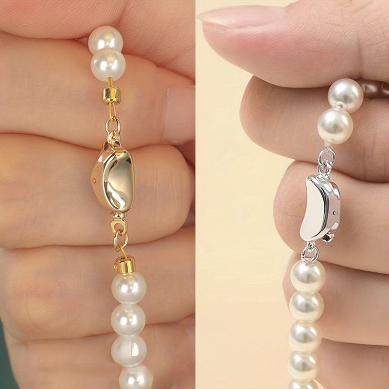 Silvery Stainless Steel Plated 18K Golden Jewelry Connection Buckle For Bracelet Necklace - Image 3