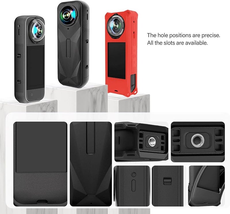 Black Lightweight Silicone Protective Case Full Body Coverage For Sports Camera - Image 3
