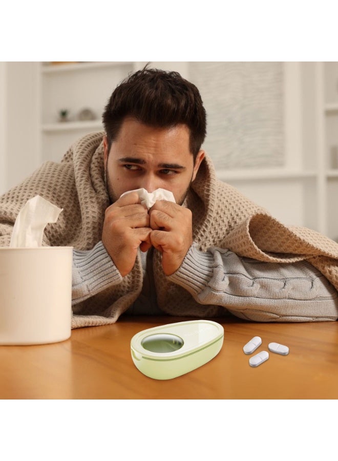 Pill Tablet Cutter, 1PCS Portable Pill Splitter with Blade and Storage Compartment, Round Tablet Pill Dispenser for Small and Large Pills Cut in Half Quarter, Elderly, Child, Pet, Travel - Image 2