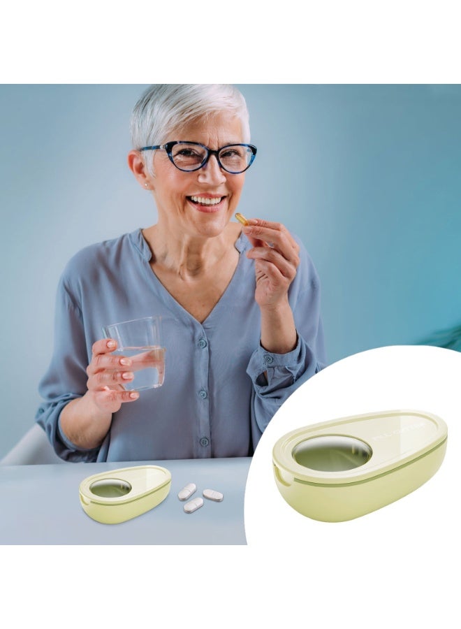 Pill Tablet Cutter, 1PCS Portable Pill Splitter with Blade and Storage Compartment, Round Tablet Pill Dispenser for Small and Large Pills Cut in Half Quarter, Elderly, Child, Pet, Travel - Image 3