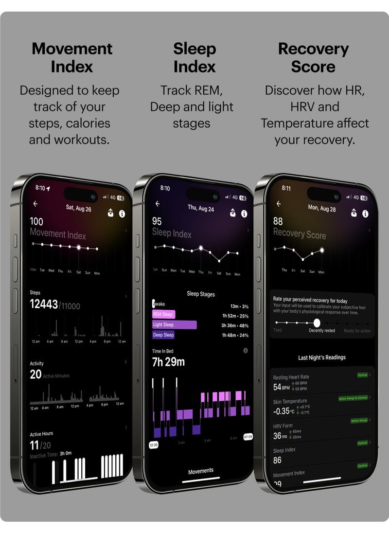 ULTRAHUMAN - Ultrahuman Ring AIR - Advanced sleep-tracking wearable, HRV & Temperature Monitoring,Track workout, movement & recovery, Water resistant, 6 Days Battery Life(Size 10) - Image 1