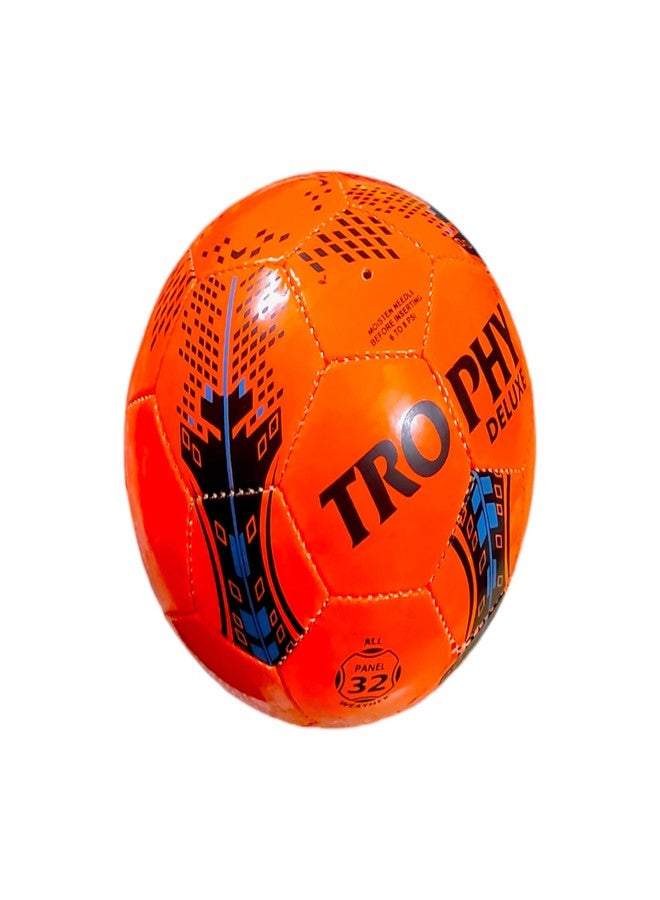 SBG Football Trophy Deluxe Orange, 32 Pannel Football, Hand Stitched Football with 1 ply Bladder for Soft and Wet Grounds, Match Football,Size-5 (Trophy Deluxe, Orange) - Image 3