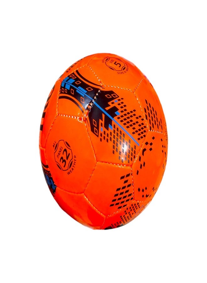 SBG Football Trophy Deluxe Orange, 32 Pannel Football, Hand Stitched Football with 1 ply Bladder for Soft and Wet Grounds, Match Football,Size-5 (Trophy Deluxe, Orange) - Image 5