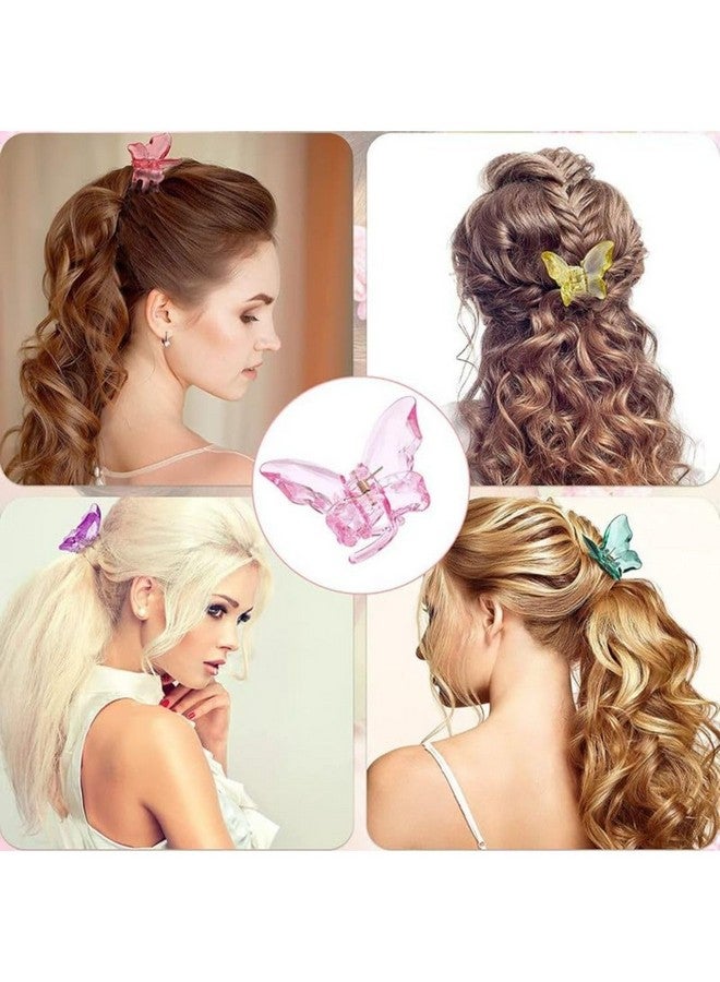 DN Creation Set of 2 Butterfly Non-Slip Fashion Jaw Hair Clips, Strong Hold Thin & Thick Hair Styling Accessories Hair Clucther - Assorted Color - Image 4