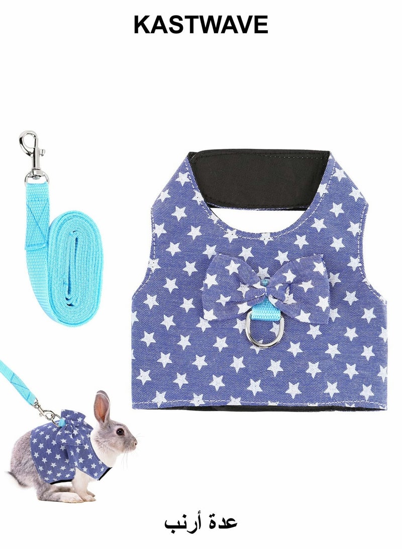KASTWAVE Rabbit Harness with Leash Adjustable Cute Vest with Bunny Harness Leash - Image 1
