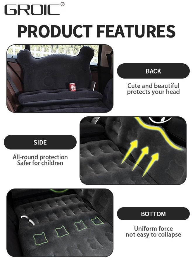GROIC - Car Air Mattress Inflatable Car Bed with Air Pump,Thickened Car Camping Bed Sleeping Pad with Upgrade Side File,SUV Truck Air Mattress for Camping Travel, Trip and Outdoor Activities - Image 1