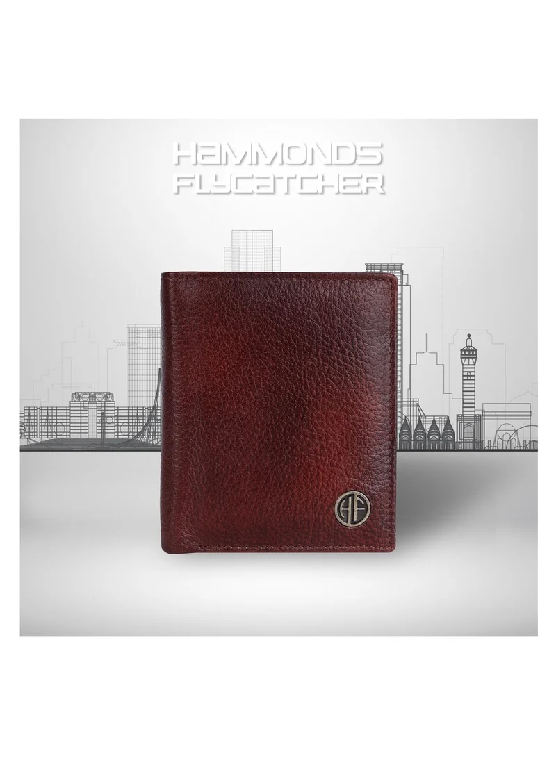 HAMMONDS FLYCATCHER Leather Wallets for Men - RFID Protected Bi-Fold Money Wallet with Total 10 Slots/Pockets - Gift for Men - Brown
