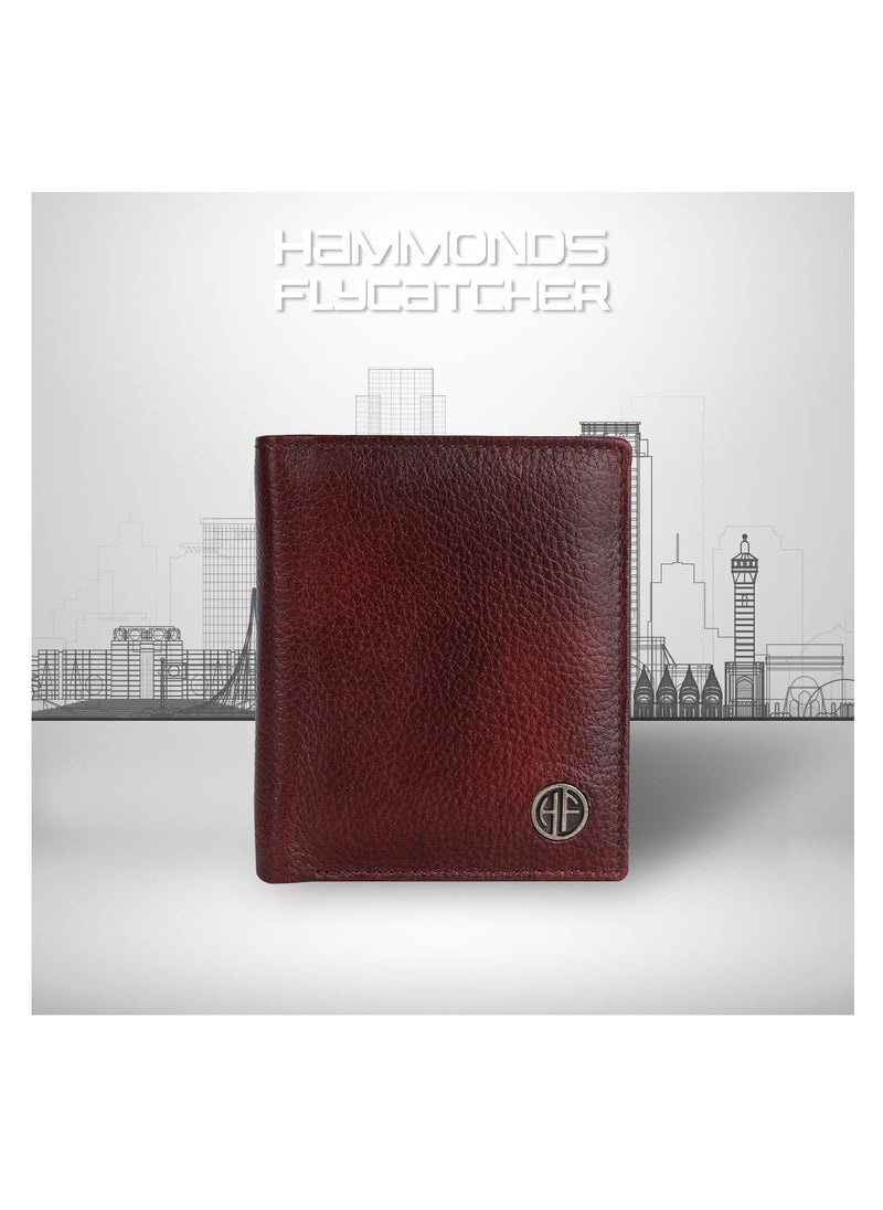 HAMMONDS FLYCATCHER - Leather Wallets for Men - RFID Protected Bi-Fold Money Wallet with Total 10 Slots/Pockets - Gift for Men - Brown - Image 1
