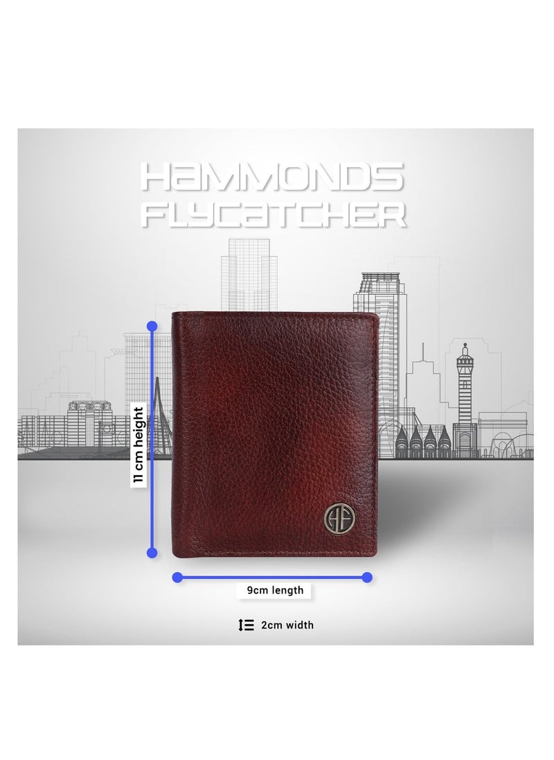 HAMMONDS FLYCATCHER - Leather Wallets for Men - RFID Protected Bi-Fold Money Wallet with Total 10 Slots/Pockets - Gift for Men - Brown - Image 1