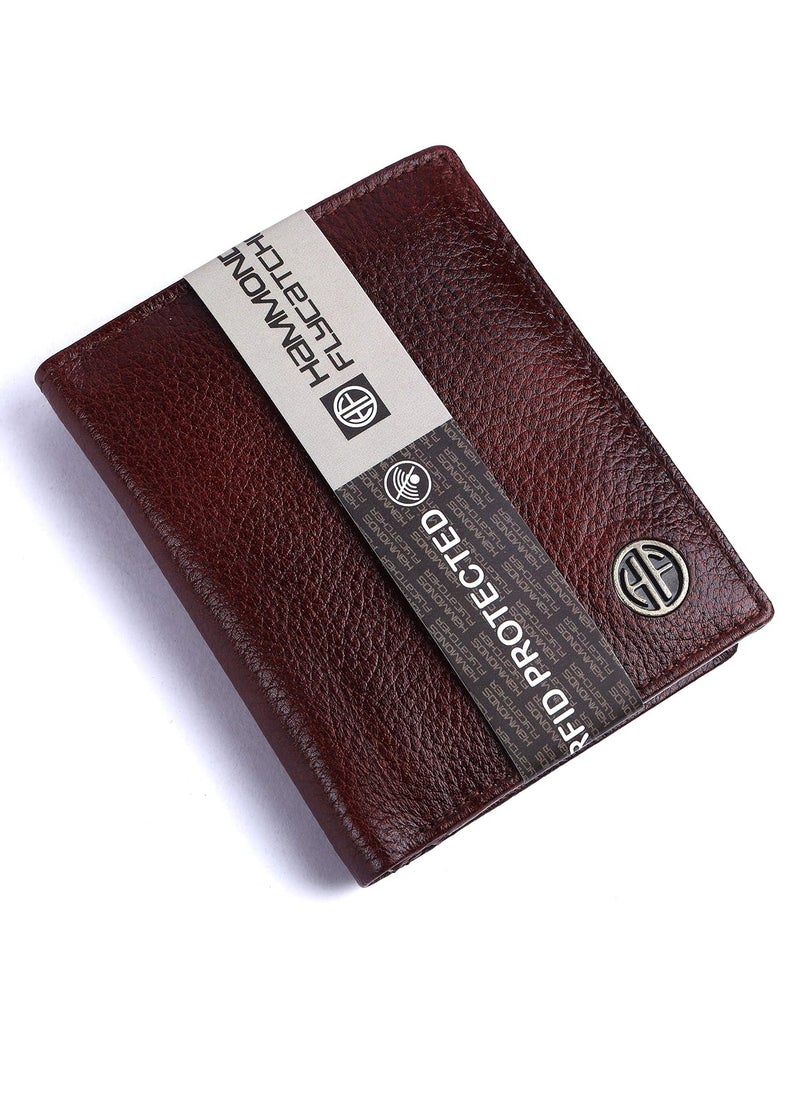 HAMMONDS FLYCATCHER - Leather Wallets for Men - RFID Protected Bi-Fold Money Wallet with Total 10 Slots/Pockets - Gift for Men - Brown - Image 1