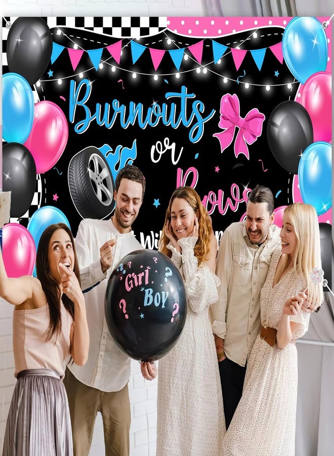 افيزانو لافتة كشف جنس المولود من Avezano Burnouts أو Bows، خلفية زينة كشف جنس المولود باللونين الوردي والأزرق، لوازم حفلات استقبال المولود (6 × 3.6 قدم) - Image 5
