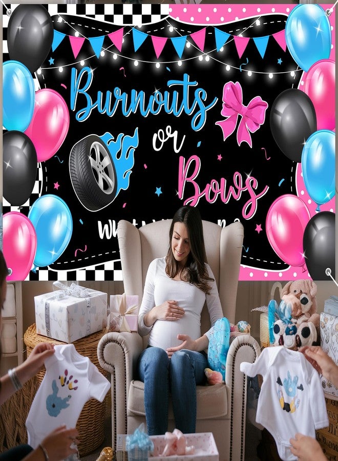 افيزانو لافتة كشف جنس المولود من Avezano Burnouts أو Bows، خلفية زينة كشف جنس المولود باللونين الوردي والأزرق، لوازم حفلات استقبال المولود (6 × 3.6 قدم) - Image 4