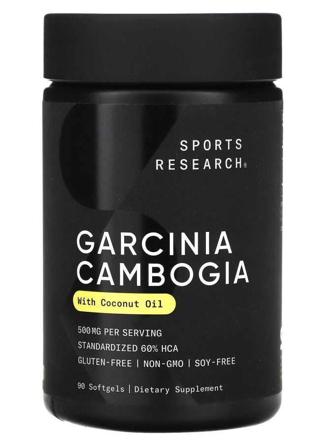 SPORTS RESEARCH Garcinia Cambogia with Coconut Oil 500 mg 90 Softgels 