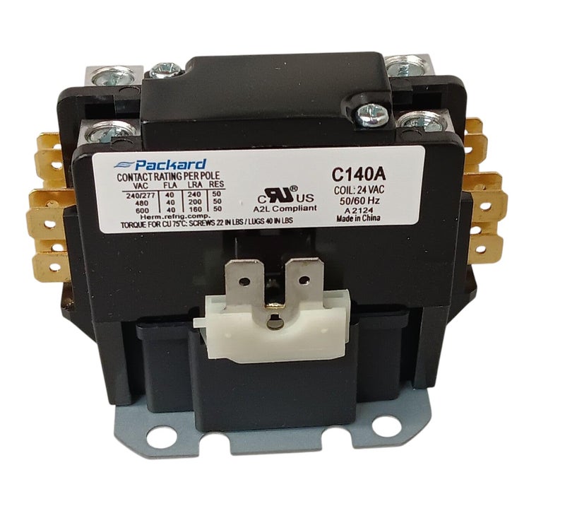 Packard C140A 1 Pole 40 Amp Contactor 24 Volt Coil Contactor - Image 1
