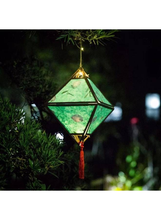 fashionhome Rhombus Portable Lantern with Tassel Light Lamp for Diwali Spring Festival Home Decoration - Image 3