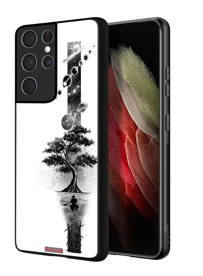 Tolwak Samsung Galaxy S21 Ultra 5G Protective Case Cover Earth Space Art - Image 1