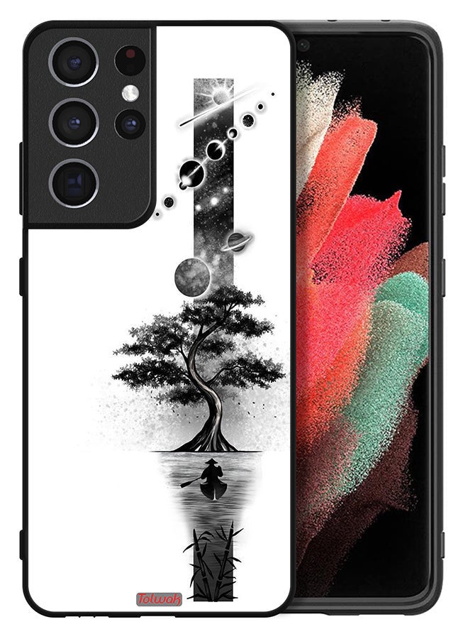 Tolwak Samsung Galaxy S21 Ultra 5G Protective Case Cover Earth Space Art - Image 2