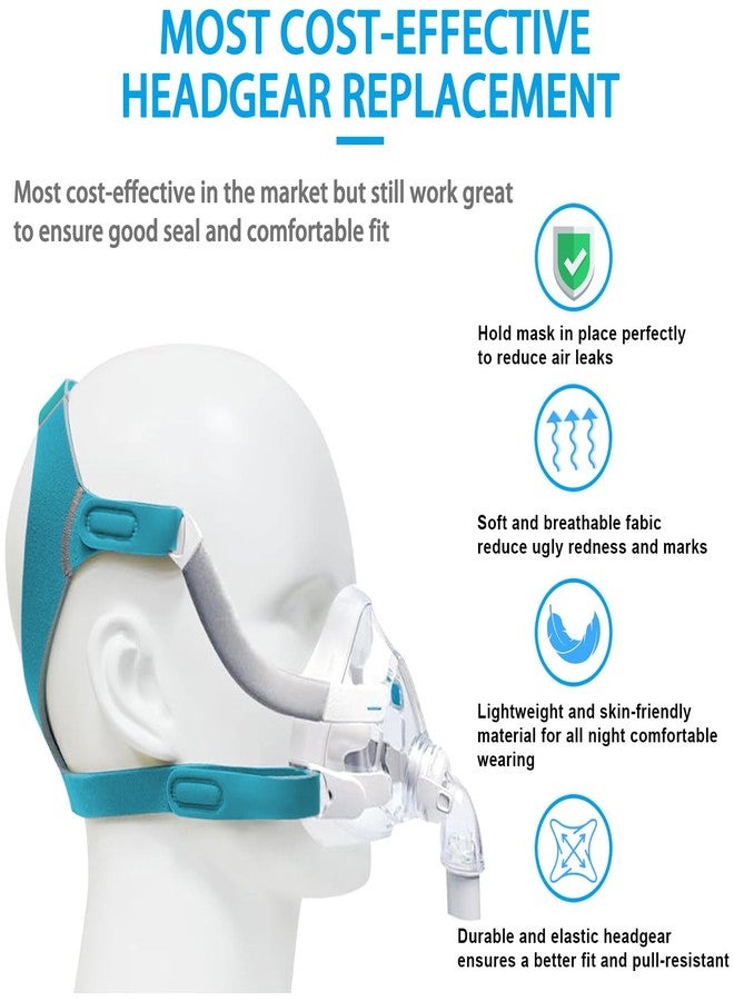 KeCool Airfit F20 Headgear Strap, Adjustable F20 Cpap Headgear, Comfortable F20 Mask Headgear Replacement Strap with Strong Hook and Loop, CP-AP Supplies Headgear for Airfit/AirTouch F20, Large Size - Image 4