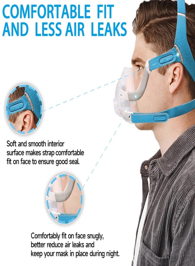 KeCool Airfit F20 Headgear Strap, Adjustable F20 Cpap Headgear, Comfortable F20 Mask Headgear Replacement Strap with Strong Hook and Loop, CP-AP Supplies Headgear for Airfit/AirTouch F20, Large Size - Image 3