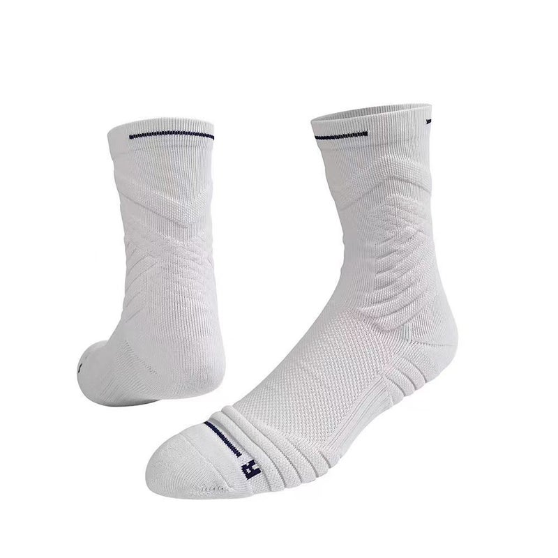 Generic Elite 2.0 Crew Basketball Socks High Tube Sweat-Absorbent White