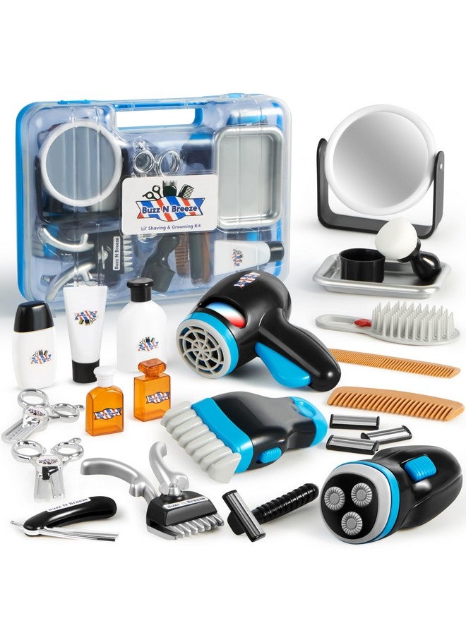 JOYIN Barber Shop Pretend Play Toy, 23 Pcs Kids Shaving Kit for Boys, Haircut Kit for Boys 3+ Year Old Birthday Gift, Upgraded Toddler Role Play Set with Storage Box - Image 1