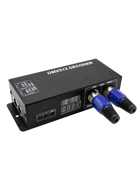 Dmx Controller 3CH dmx 512 controller Dmx Decoder for LED RGB Strip or Lights Dmx512 controller Digital Display Decoder, Dimming Driver DC12V-24V(3 Channel(with display))