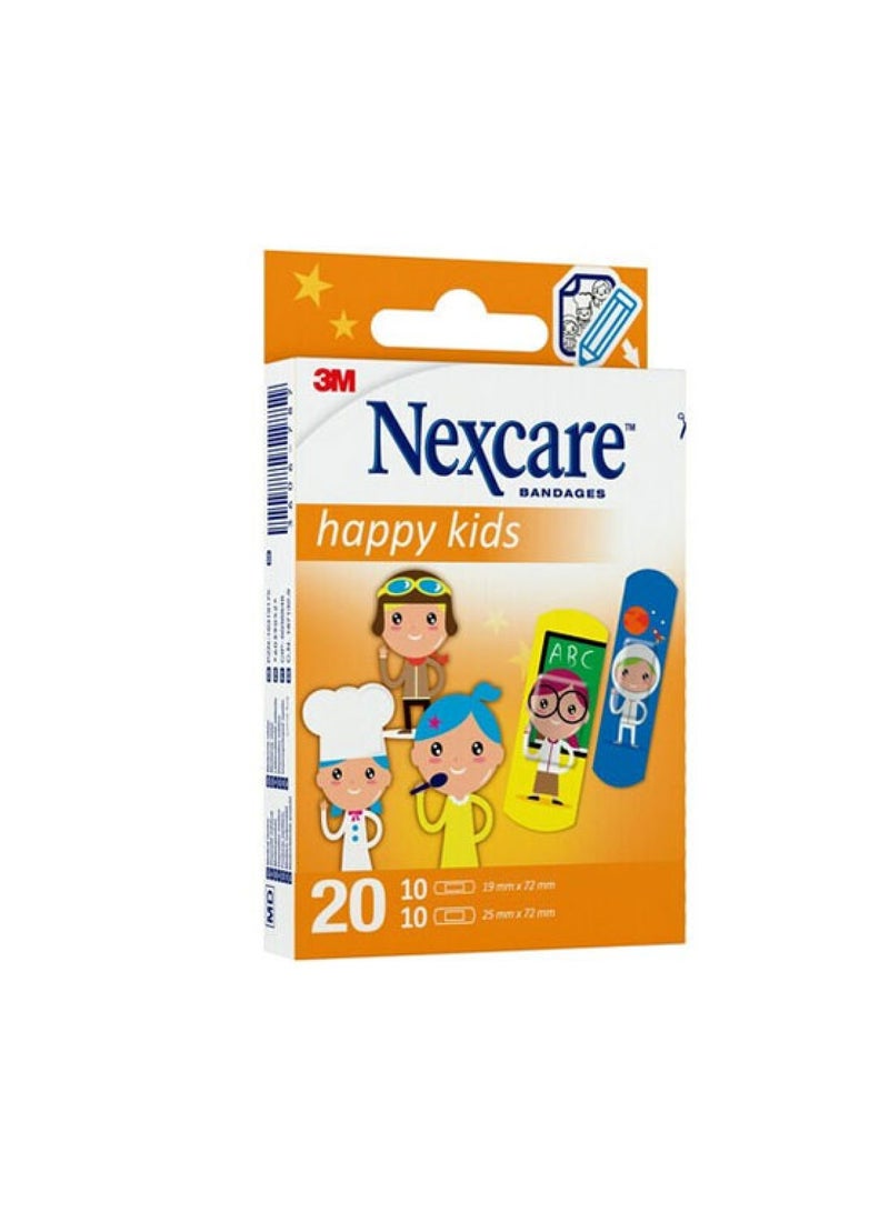3M Happy Kids Profession Bandages – Assorted Size – 20 Bandages( 3 packs) 