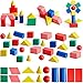 HI-BOOM Hiboom 280 Pcs 3D Shapes Geometric Solid for Teaching Wood Mini Geometric Shapes Colorful Education Blocks Classroom Manipulatives Blocks for Geometry Math Learning Kindergarten Preschool - Image 2