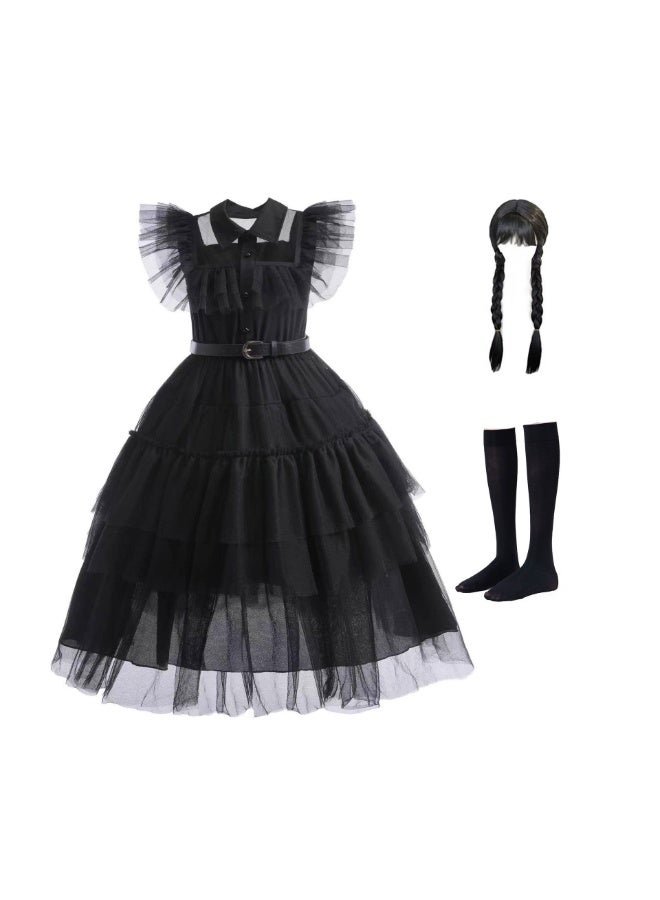 NIBEMINENT On Wednesday, the Adams children's party featured a black chiffon dress for the Adams family - Image 1