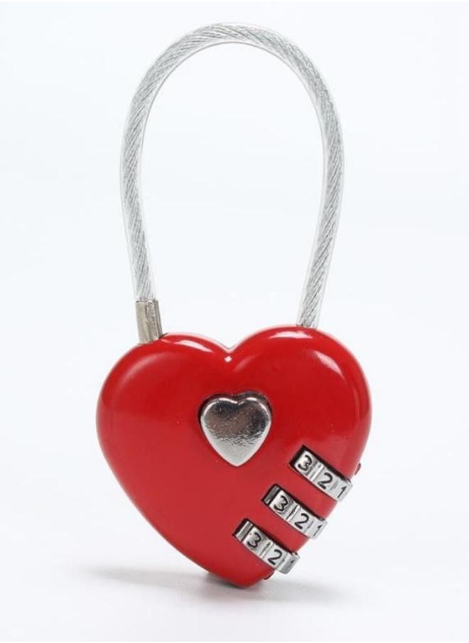 Generic - Luggage Locks 3 Digit Combination Number Password Heart Shape Padlocks for Outdoor Travel Suitcase Baggage Backpacks School Gym Lockers Computer Bags Filing Cabinets Toolbox (2Pieces) - Image 1