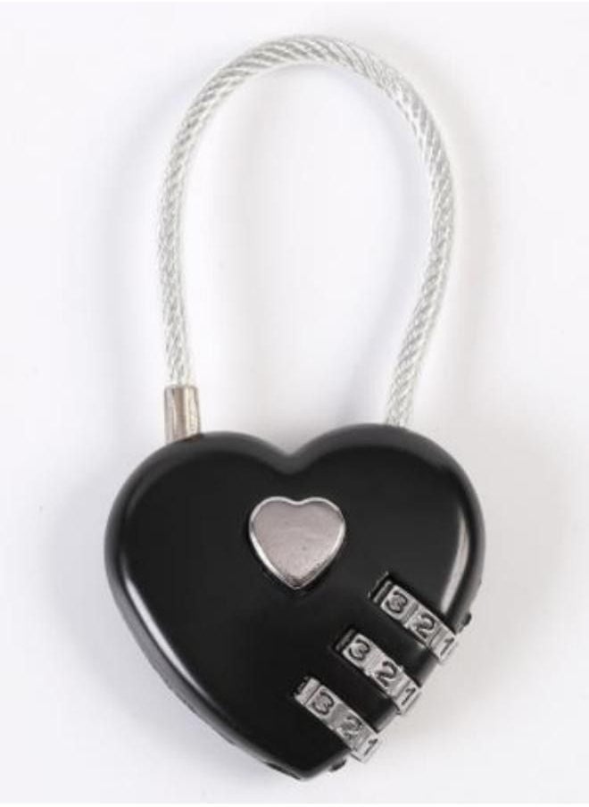Generic - Luggage Locks 3 Digit Combination Number Password Heart Shape Padlocks for Outdoor Travel Suitcase Baggage Backpacks School Gym Lockers Computer Bags Filing Cabinets Toolbox (2Pieces) - Image 1