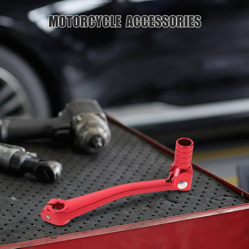 Aluminum Alloy Motorcycle Gear Shifter Lever Red Compatible With Off-Road Dirt Bike Foot Pedal - Image 5