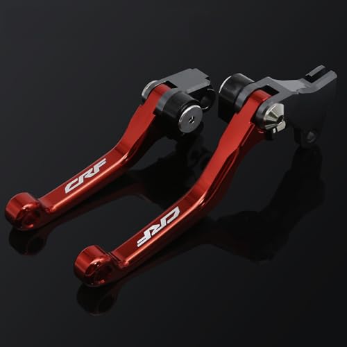 NICEDOLL Dirt Bike Clutch Brake Pivot Levers for CRF125F CRF 125 F 125F 2020 2021 2022 2023 2024 Foldable CNC Red - Image 1