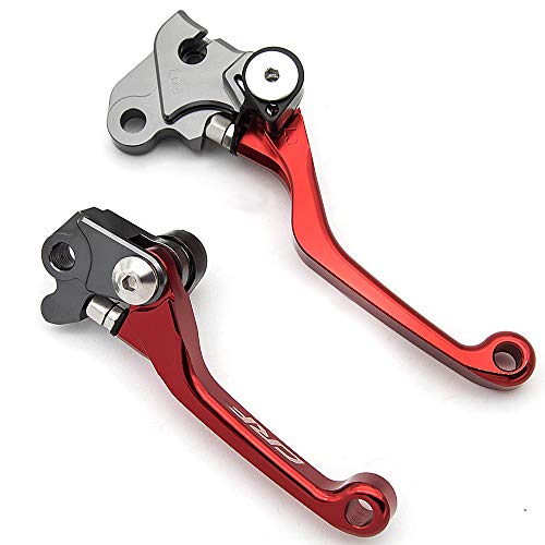 NICEDOLL Dirt Bike Clutch Brake Pivot Levers for CRF125F CRF 125 F 125F 2020 2021 2022 2023 2024 Foldable CNC Red - Image 3