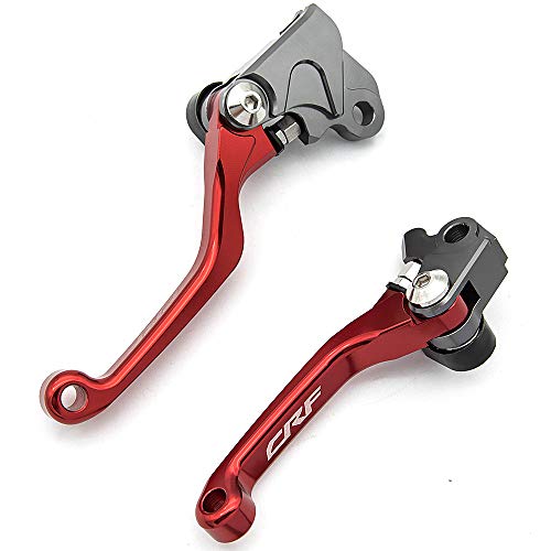 NICEDOLL Dirt Bike Clutch Brake Pivot Levers for CRF125F CRF 125 F 125F 2020 2021 2022 2023 2024 Foldable CNC Red - Image 2