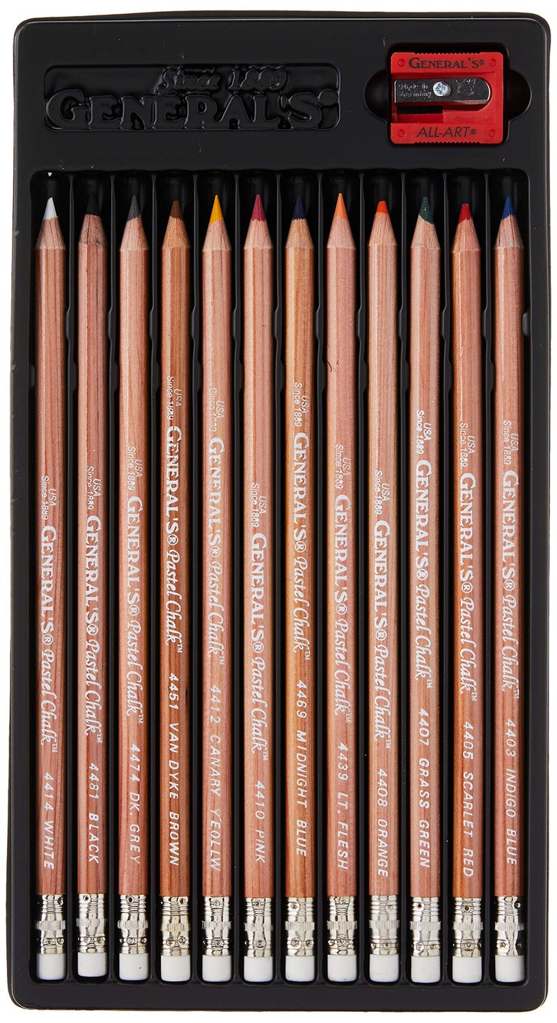 General's General Pencil 4400-12A General's Pastel Chalk Pencils, 12 Colors, Multicolor, 7 x 1/4 x 1/4 in - Image 3