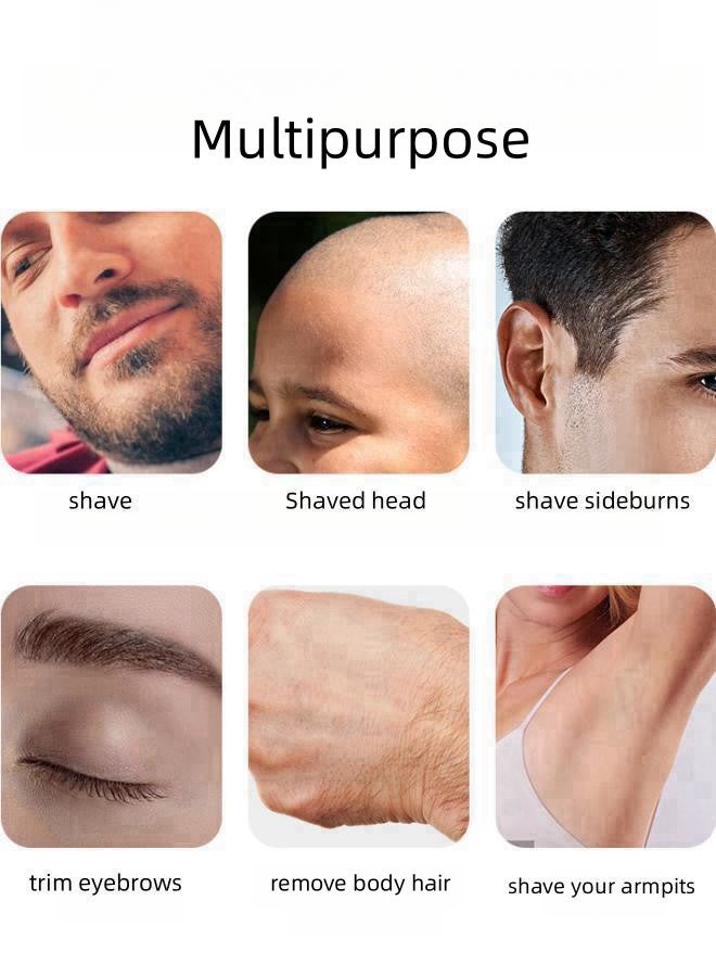 دبليو أيه أو كي أن ماكينة حلاقة للجنسين بمقبض خشبي طبيعي، مناسبة للحلاقة وتشكيل الحواجب وإزالة شعر الجسم - Image 2