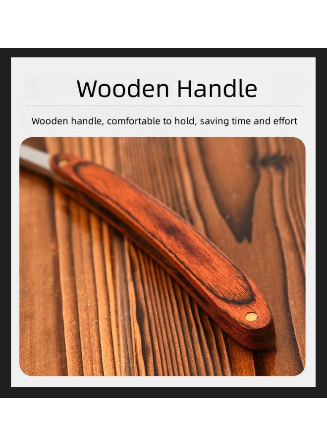 دبليو أيه أو كي أن ماكينة حلاقة للجنسين بمقبض خشبي طبيعي، مناسبة للحلاقة وتشكيل الحواجب وإزالة شعر الجسم - Image 5