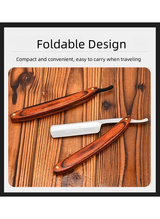 دبليو أيه أو كي أن ماكينة حلاقة للجنسين بمقبض خشبي طبيعي، مناسبة للحلاقة وتشكيل الحواجب وإزالة شعر الجسم - Image 3