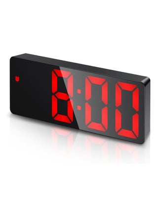 ساعة منبه رقمية بشاشة LED عاكسة | سطوع قابل للتعديل + غفوة + منفذ شحن USB - pzsku/Z8A1C5BA9F494F42A7B0DZ/45/1747922543/ef17f375-ae38-4066-983a-5e59d585a370
