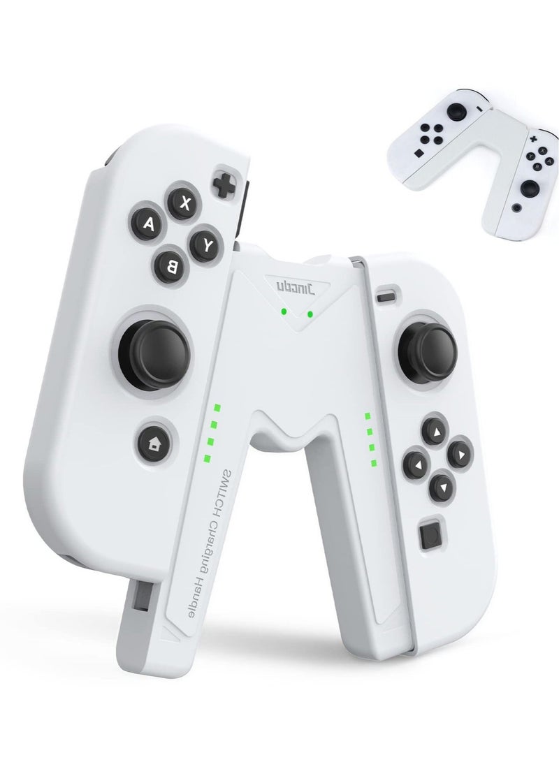 Y&D Switch Joy-Con Charging Grip,Station Controller Charger Compatible, Comfort Joycon Grip for Joy-con,Speed Charge While Play (White)  - Image 1