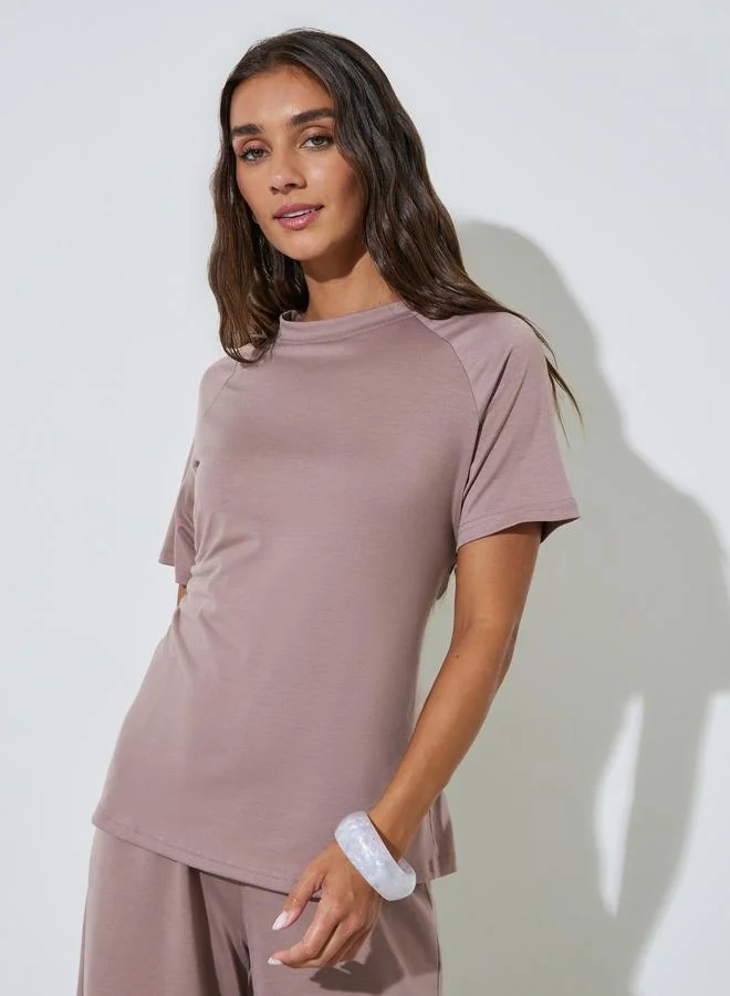 ستايلي Solid Back Tie Strap Top and Wide Leg Pants Co-Ords