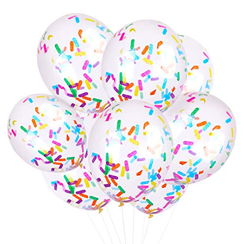 bouti1583 Party Balloon Birthday Balloons Sprinkles Confetti Balloon Pack - Ice Cream Sprinkle Balloons.(24PCS) - Image 1
