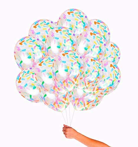 bouti1583 Party Balloon Birthday Balloons Sprinkles Confetti Balloon Pack - Ice Cream Sprinkle Balloons.(24PCS) - Image 2