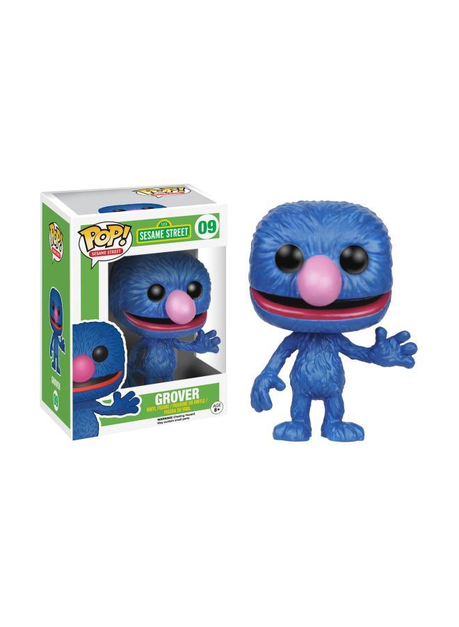 نيبمينينت مجسم صغير لشخصية جروفر برأس كبير هزاز من مسلسل "123 Sesame Street" طراز 9 3.75بوصة - Image 2