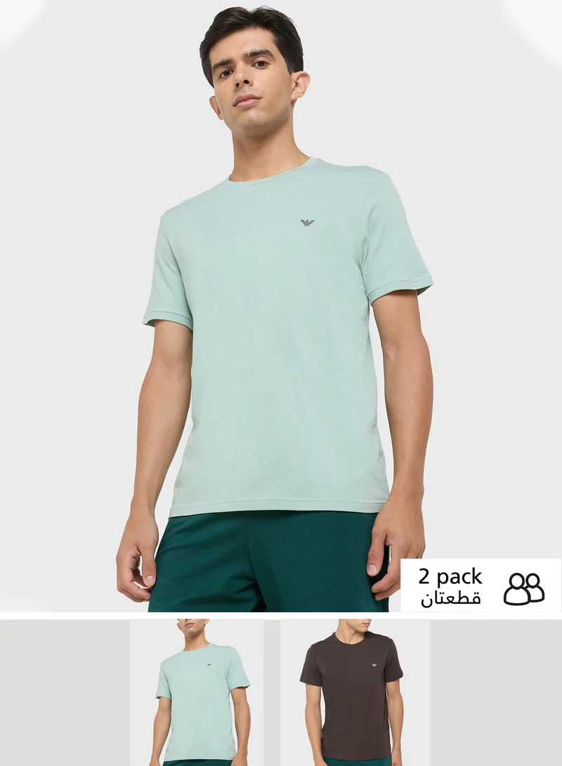 EMPORIO ARMANI 2 Pack Of Logo Crew Neck T-Shirt