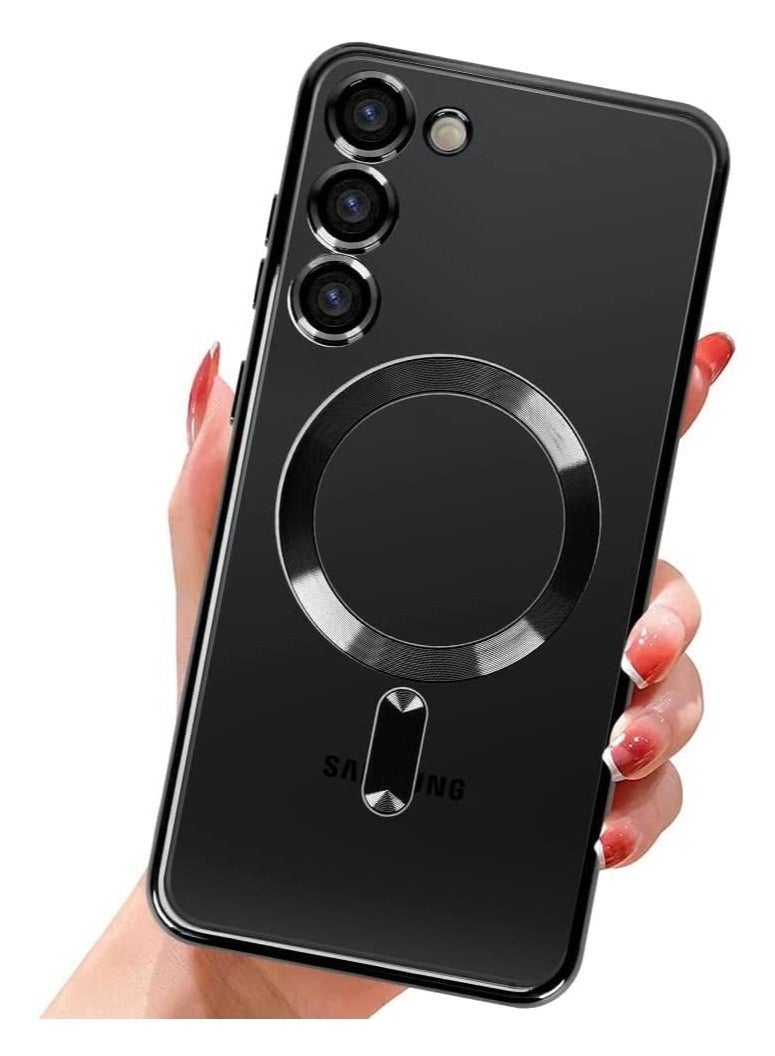 ELTRAZONE Magnetic Clear Case for Samsung Galaxy S23 with Camera Lens Protector Magsafe Compatible Electroplated Soft TPU Shockproof Anti-Scratch Phone Case - Image 5