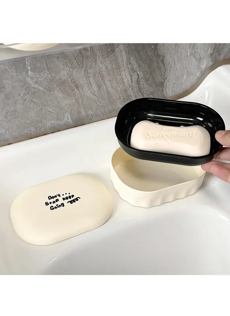 QSHOP ® Ergonomic Design with Self Drainage Protects Soap from Melting Stylish Soap Holder Keeps Your Soap Organized and Dry with Modern and Practical Design  - Image 1