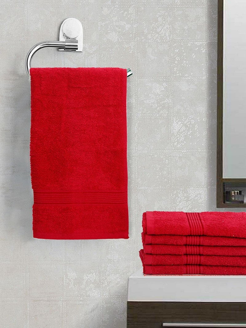 KOPA by Bianca 400 GSM 100% Cotton Soft Terry Towel l 6pc Hand Towel l Cotton Hand Towel l Hanging Hand Towel l D`Ross l Crimson - Image 1
