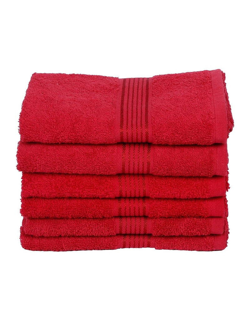 KOPA by Bianca 400 GSM 100% Cotton Soft Terry Towel l 6pc Hand Towel l Cotton Hand Towel l Hanging Hand Towel l D`Ross l Crimson - Image 2